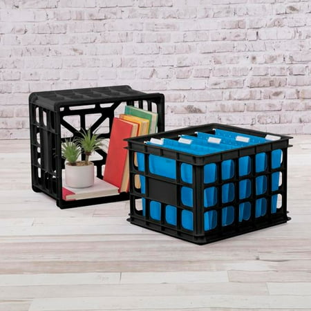 Sterilite - Plastic Storage Box Milk Crate Containers Home (6 Pack)