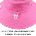thumbnail image 4 of Toddler Girl Sun Hat Breathable Beach Hat Adjustable Chin-Strap Hat 50+UPF, 4 of 7