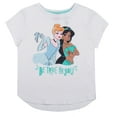 thumbnail image 4 of Disney Princess Minnie Mouse 3-Pc Set for Girls, Cinderella, Snow White, Jasmine, and More Zip-Up Hoodie, T-Shirt, Pants Set (Size 5-6), 4 of 12