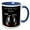 Blue/White, variant on 3drose, Funny Cute Penguins Penn and Gwyn Name Pun Cartoon, 11oz Mug