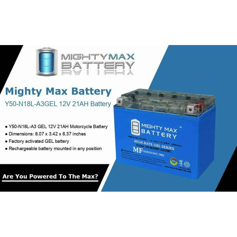 Y50-N18L-A3 GEL Battery for Yamaha 1300cc XVZ13 Venture/Royale