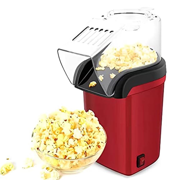 Hot Air Popcorn Maker with Measuring Cup - Fast, Healthy & Delicious