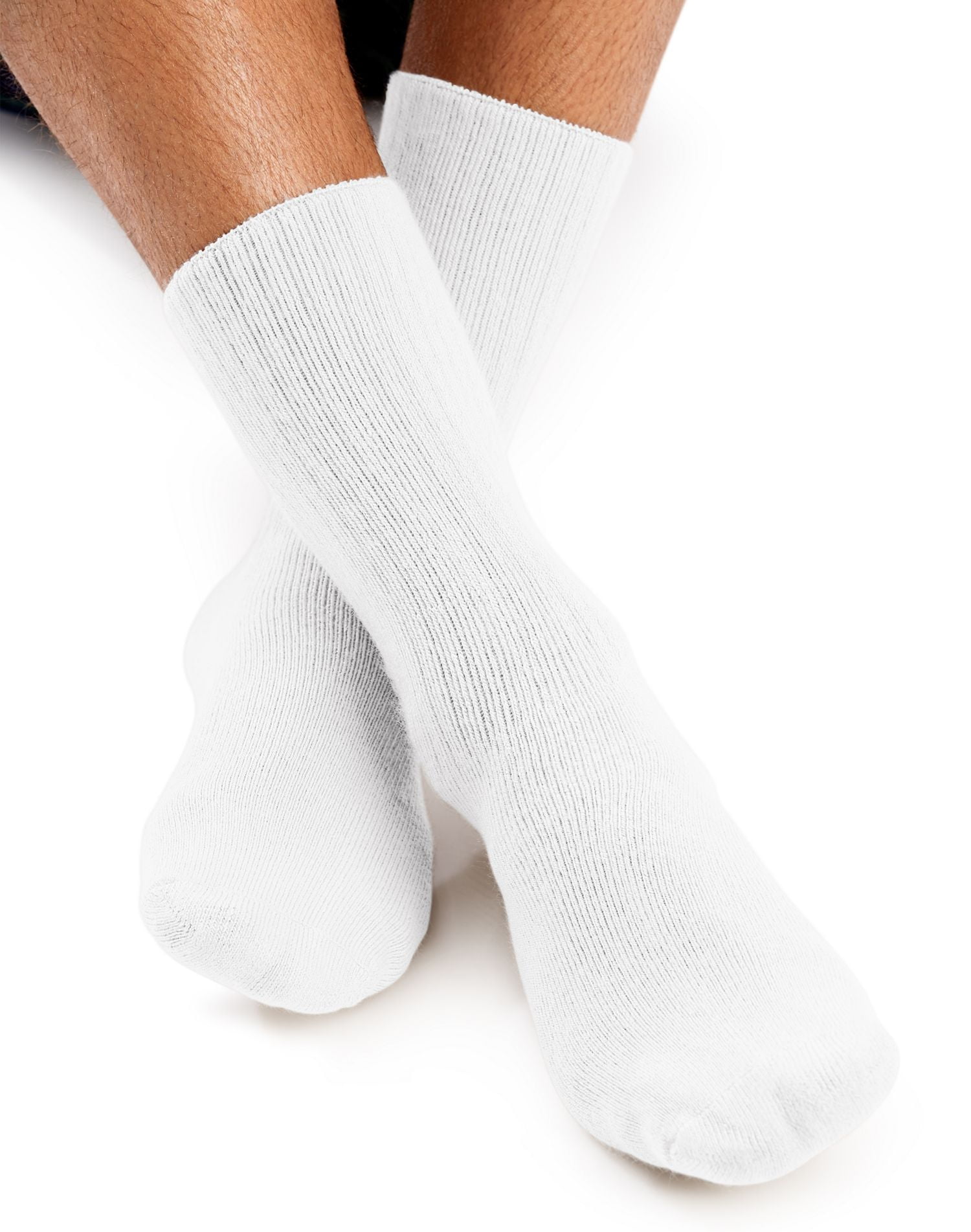 World's Softest Worlds Softest Mens Crew Socks 1Pair, XL, White
