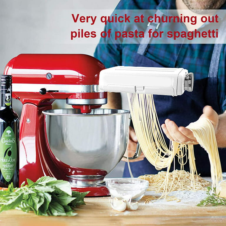 Kenome Pasta Maker Attachment 3 in 1 Set for KitchenAid Stand Mixers, with  Pasta Sheet Roller, Spaghetti Cutter, Fettuccine Cutter Maker Accessories  and Cleaning Brush 