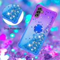 thumbnail image 3 of Glitter Case for Samsung Galaxy A13 5G, Bling Sparkle Colorful Gradient Quicksand Soft TPU Liquid Cover Case with Ring Stand for Samsung Galaxy A13 5G/ A04S/ M13 5G/ A04 4G JB-Purple Blue, 3 of 7