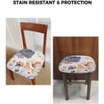 thumbnail image 6 of Stretch Dining Chair Seat Covers Set of 4, Removable Washable Rustic Chair Covers Seat Slipcovers, Flowers Leaves Butterflies Chair Protector Dust-proof Chair Cover Seat for Kitchen/Office Decor, 6 of 6