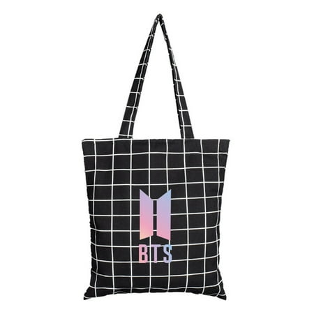AkoaDa 2019 New Arrival Best Kpop   National Style  Plaid Canvas Shoulder Bag For Teenagers Boys Girl Big Capacity (Best Tennis Bags 2019)