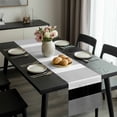 thumbnail image 2 of Black Stripe Table Runner 36 Inches Long, Modern Rustic Horizontal Black Striped Kitchen Coffee Dining Table Decoration for Home Party Birthday Wedding Home Decor 13x36 Inches, 2 of 8