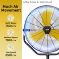 thumbnail image 2 of HiCFM 30 inch Tilting Pedestal Fan, 3-Speed 7600 CFM High Velocity Stand Up Fan with 1/3 Powerful Motor for Commercial Industrial Warehouse Gym Garage - UL Safety Listed, 2 of 8