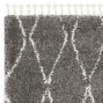 thumbnail image 2 of SAFAVIEH Moroccan Fringe Nina Geometric Plush Area Rug, Grey/Ivory, 4' x 6', 2 of 4
