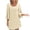 Khaki, variant on Sentmoon Fall Wedding Guest Dress Solid Color 3/4 Sleeve Crew Neck Midi Dresses for Women Relaxed Fit Casual T Shirt Dress