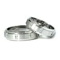 thumbnail image 5 of Pompeii3 His Hers Brushed Diamond Wedding Ring White Gold Set, 5 of 6