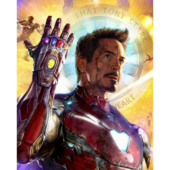 Iron Man Diamond Art Painting Kits, Diamond Art, Full Drill 5d Diamond Dots Kits Gem Art for Adults Wall Home Decor(12"x16")