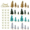 thumbnail image 4 of kurtrusly Christmas Mini Tree Home Office Tabletop Decor Holiday Desktop Ornament, 24 Pcs/set, 3-tier Tree, 24pcs Star, 1pc Label, 4 of 8