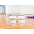 thumbnail image 5 of Nat & Jules Mine Also Mine White 6 inch Stoneware Raised Pet Food and Water Bowls Set of 2, 5 of 6