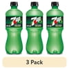 (3 pack) 7UP Caffeine Free Zero Sugar Lemon Lime Soda Pop, 20 fl oz, Bottle