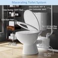 thumbnail image 3 of SUPERFLO Powerful 1000W Macerating Toilet for Basement, Upflush Toilet System with 4 Water Inlet, Dual Flush 17" Toilets with Macerator Pump, Quiet Operation, Space Saving-Include Extension Pipe, 3 of 6