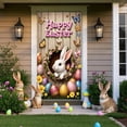 thumbnail image 3 of Luxcidy Easter Door Cover Cute Rabbit Door Party Decoration Supplies, Front Door Covers Spring Wall Decorations Bunny Backdrop for Indoor Outdoor Home Office Classroom Decor 35 x 71 (T), 3 of 6