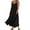 Black, variant on XUELUO Summer Dresses For Women Solid Color Spaghetti Strap V Neck Loose Casual Maxi Dress Cocktail,Brown,XXL