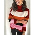 thumbnail image 1 of REDHOTYPE Ladies Sweater Knit Pullover Loose Blouse High Neck Plus Size Sweater, 1 of 1