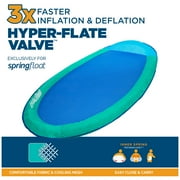 SwimWays Spring Float Inflatable Pool Lounger with Hyper-Flate Valve, Aqua