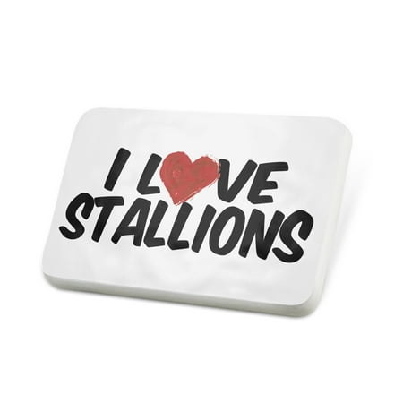 Porcelein Pin I Love Stallions Lapel Badge – NEONBLOND