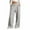 Grey, variant on Women's Wide Leg Pants, High Waist Elastic Waistband Sweatpants, Loose Fit Lounge Yoga Pants, Spring Fall Casual Basic Trousers for Workout and Travel Black L