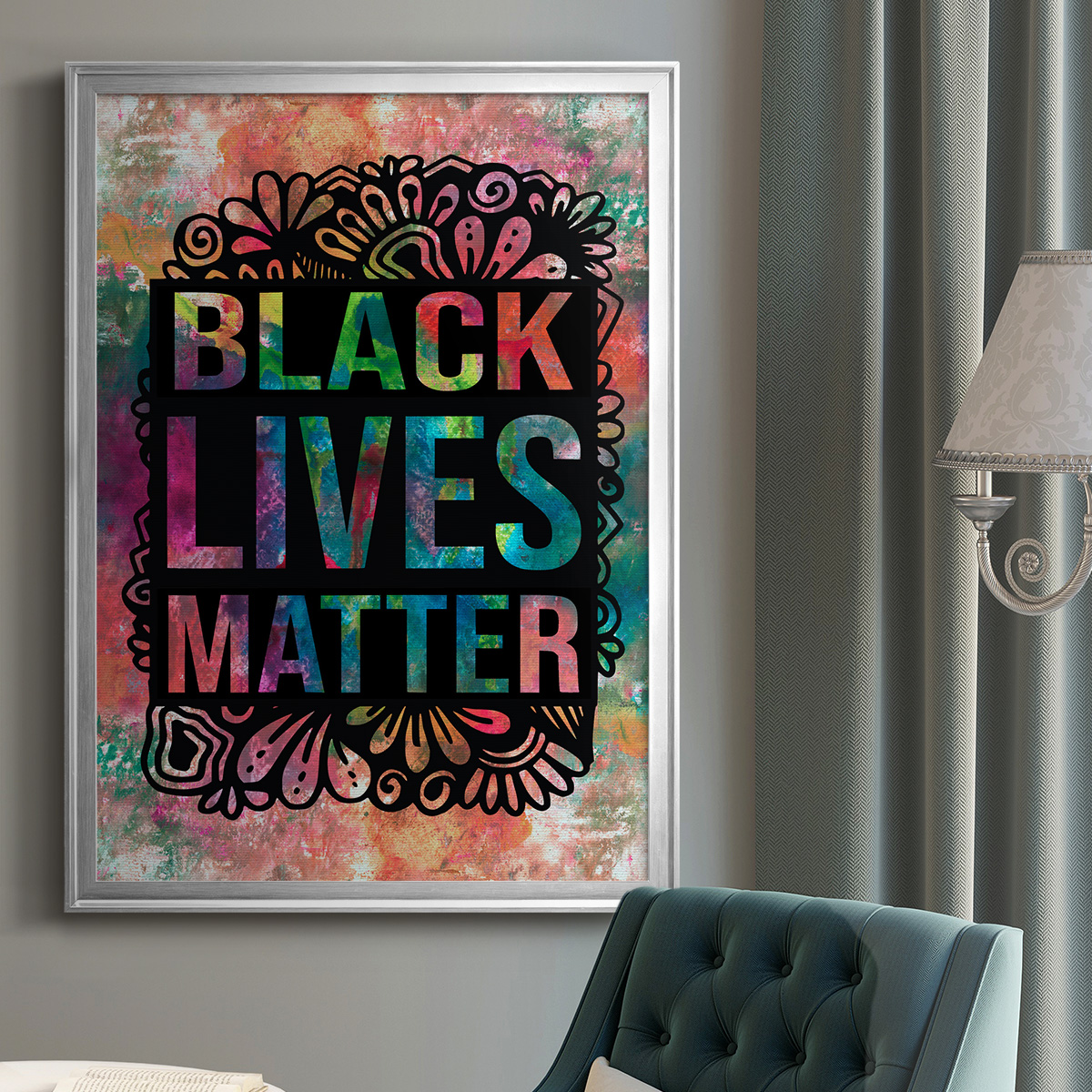 Graffiti Black Lives Matter Premium Classic Framed Print - Ready to Hang