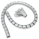 thumbnail image 5 of Cable Sleeve Organizer Coiled Wire Management Winding Tube Open Type with Clip 10meter GrayDia32mm, 5 of 5