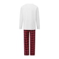 thumbnail image 3 of Christmas Family Pajamas Matching Set Long Sleeve Tops and Plaid Pants Set, 3 of 10