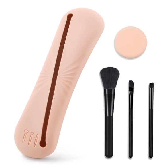 ZOUYUE Travel Makeup Brush Holder,Make Up Organizer Bag Case,Cosmetic pouch,Toiletry Organizer,Silicon Small Makeup Brush Purse