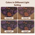 thumbnail image 7 of Design&I 4'x6' Washable Area Rug Pet Friendly & Non-Slip Built-In Grip Purple Orange Mystical Garden Lantern Motif Enchanted Floral Crystal for Reading Nook, Bedroom, 7 of 7