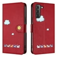 thumbnail image 2 of for Samsung Galaxy S22 Plus Lovely Cartoon Pattern Wallet Flip PU Leather Case, with Wrist Strap / Credit Card Slots / Photo Slot / Cash Pocket Kickstand Cute Phone Cover for Galaxy S22 Plus, Red, 2 of 8