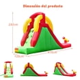 thumbnail image 3 of Parque Acuático Inflable Costway con Tobogán Pistolas de Agua Pared para Escalar y Piscina 470 x 120 x 242 cm para Niños 3-10 Años, 3 of 10