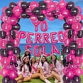 thumbnail image 4 of Bad Bunny Party Decorations Yo Perro Sola Balloon Banner Hot Pink and Black - Balloon Garland Arch Kit with Curtain for Graduation Birthday Anniversary Party Decorations, 4 of 6