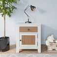 thumbnail image 3 of Child Craft Ocean Grove Nightstand with Drawer & Cabinet Storage, Pine Wood Construction, White/Brown, 3 of 6