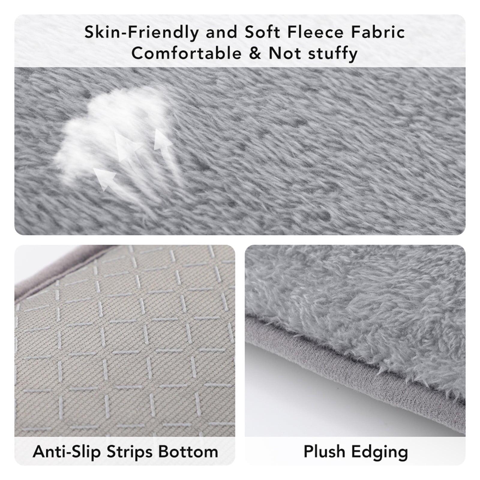 Multifunctional Heating Pad Gray Seat Cushion Warmer Office Winter Warmth