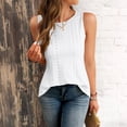 thumbnail image 4 of Byworldtasic Tank Tops for Women Flowy Sleeveless Top Open Back Criss Cross Tank Casual Summer Shirts, 4 of 8