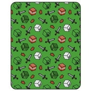 Minecraft Symbols Fleece Flannel Blanket