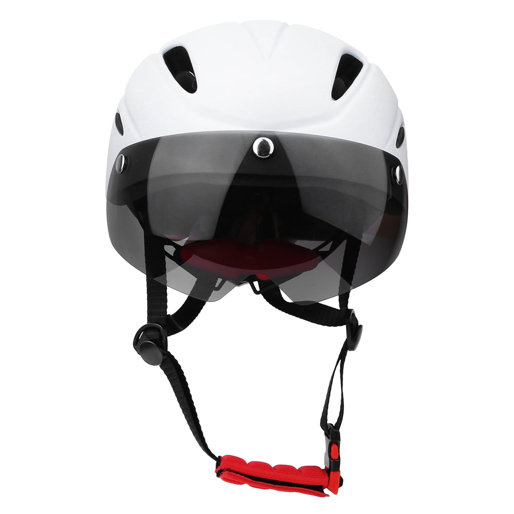 Bicycle Helmet Sturdy Adjustable Mountain Bike Helmet PC Material With Magnetic Visor For Bike Sport For Other Outdoor Leisure Sports White Walmart
