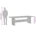 thumbnail image 2 of vidaXL Patio Table with Acacia Wood Top Black 94.5"x35.4"x29.5" Poly Rattan, 2 of 10