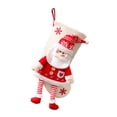 thumbnail image 1 of Medias navideñas grandes medias navideñas decoración adorno navideño calcetines 3D bolsas de regalo medias navideñas para puerta dormitorio Papá Noel, 1 of 8