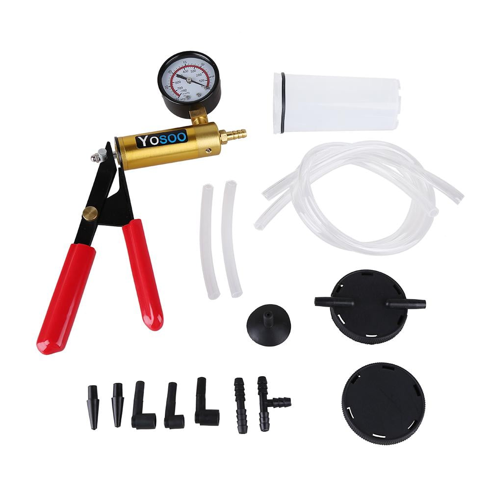Nicoone Brake Bleeder Vacuum Pump Vacuum Tester Brake Bleeding Tool Kit for Car Motorcycle Red Nicoone Brake Bleeder Vacuum Pump Vacuum Tester Brake Bleeding Tool Kit for Car Motorcycle Red
