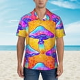 thumbnail image 6 of Picia Magic Mushrooms Gentle Cotton Regular Fit Short Sleeve Casual Hawaiian Shirt for Men-3X-Large, 6 of 9