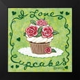 thumbnail image 2 of Kruskamp, Janet 12x12 Black Modern Framed Museum Art Print Titled - I Love Cupcakes, 2 of 5