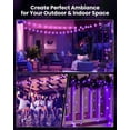 thumbnail image 3 of Guirnalda de luces solares Brightown, 60 LED, 11 m, color morado, resistente al agua, 3 of 7