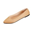 thumbnail image 2 of Womans Slippers Women's Versatile Casual Plus-Size Shoes Spring/Summer Trendy Pointed Toe Low-Cut Loaf Flat Sandals,Khaki,41, 2 of 9