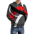 thumbnail image 5 of Modern Geometric Men's Women Vintage 3D Hooded Sweatshirt - All-Season Loose Fit Streetwear, 5 of 6
