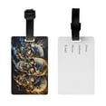 thumbnail image 2 of Luggage Tags for Suitcases, Fiery Skull Trio Suitcase & Bag Tags for Backpacks Baggage, Travel Name Tags for Luggage Identifiers for Suitcases, Travel Accessories, 2 of 6