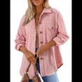 thumbnail image 1 of Camisas de Punto Extragrandes para Mujer, Blusas de Trabajo de Larga con Botones, Blusas de Moda de Otoño. Rosa XXL, 1 of 3